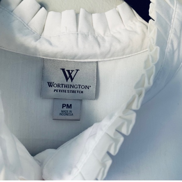 Worthington Pie Collar Tie Blouse MP - Picture 9 of 11